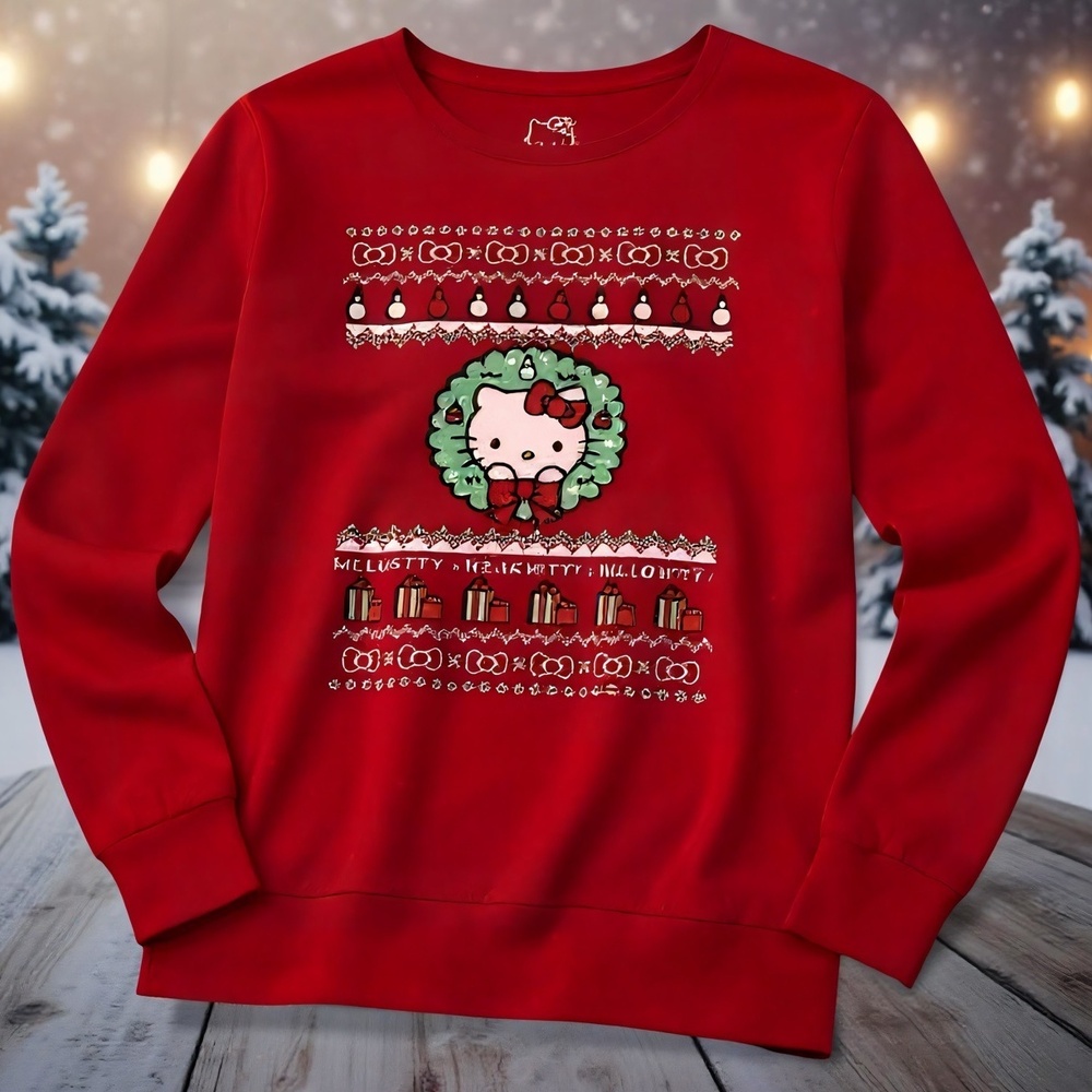 TORRID Hello Kitty Christmas Holiday Long Sleeve Classic Fit Tee NWT Size‎ 3X